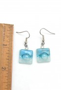 Small Square Glass Earrings
